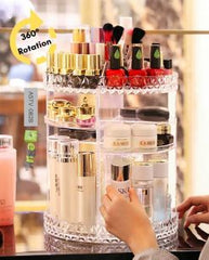 360° Rotating Acrylic Cosmetic Makeup Organizer