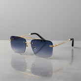 Rimless Square Gradient Sunglasses