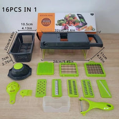 16-in-1 Multifunction Vegetable Chopper & Slicer Set