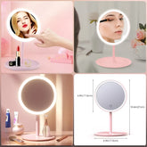 Touch Control LED Makeup Mirror with Adjustable Stand & 3 Light Modes