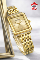 GUESS Women’s Rectangular Crystal Bracelet Quartz Watch