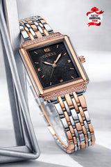 GUESS Women’s Rectangular Crystal Bracelet Quartz Watch