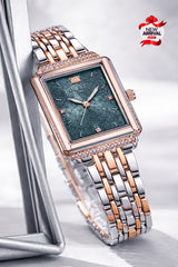 GUESS Women’s Rectangular Crystal Bracelet Quartz Watch