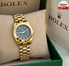 Luxury Gold Day-Date Quartz Watch with Date Display