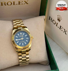 Luxury Gold Day-Date Quartz Watch with Date Display