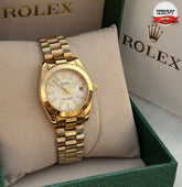 Luxury Gold Day-Date Quartz Watch with Date Display