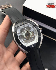 Luxury Skeleton Tonneau Quartz Watch