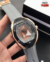 Luxury Skeleton Tonneau Quartz Watch