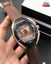Luxury Skeleton Tonneau Quartz Watch