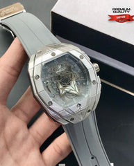 Luxury Skeleton Tonneau Quartz Watch