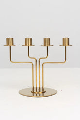 Golden Metal Candle Holder