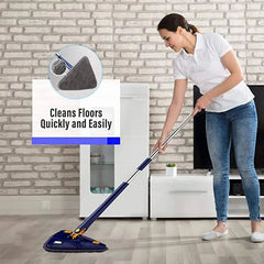 Triangle Twister Mop – 360° Rotating Self-Wringing Microfiber Floor Mop