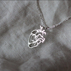 Anatomical Heart Pendant Necklace