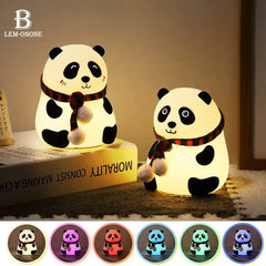 Cute Panda Silicone Glow Lamp