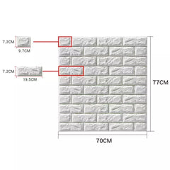 3D Brick Wall Foam Sticker (Self-Adhesive Wall Panel)
