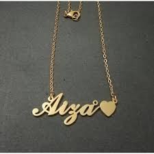 Customized Name Necklace with Heart Charm