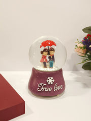 Romantic Couple Snow Globe Showpiece (True Love Theme)