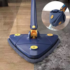 Triangle Twister Mop – 360° Rotating Self-Wringing Microfiber Floor Mop