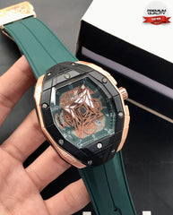 Luxury Skeleton Tonneau Quartz Watch