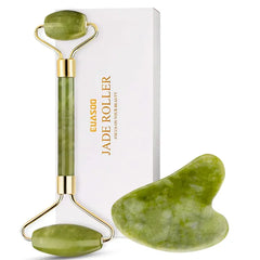 Jade Facial Roller & Gua Sha Stone Set