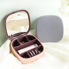 Mini Jewelry Storage Box with Mirror