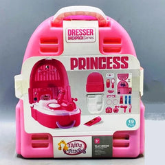 Kids Little Princess Backpack Dresser Toy With Carry Case & Accessories