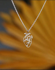 Anatomical Heart Pendant Necklace